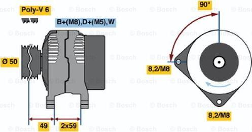 BOSCH 0 123 540 001 - Alternator www.molydon.hr