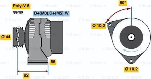 BOSCH 0 123 545 004 - Alternator www.molydon.hr