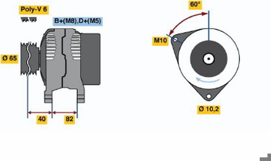 BOSCH 0123505007 - Alternator www.molydon.hr