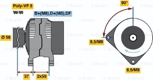 BOSCH 0 123 515 003 - Alternator www.molydon.hr