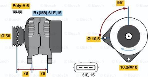 BOSCH 0 123 515 022 - Alternator www.molydon.hr