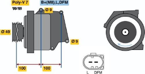 BOSCH 0 122 0AA 0D0 - Alternator www.molydon.hr