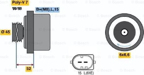 BOSCH 0 122 0AA 1H0 - Alternator www.molydon.hr