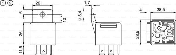 BOSCH 0 332 019 150 - Relej, glavna struja www.molydon.hr