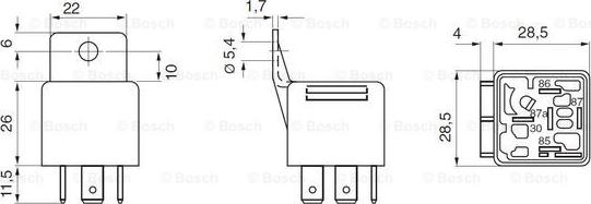 BOSCH 0 332 019 801 - Relej, glavna struja www.molydon.hr