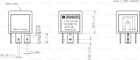 BOSCH 0 332 015 006 - Relej, glavna struja www.molydon.hr