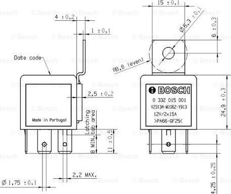 BOSCH 0 332 015 001 - Relej, glavna struja www.molydon.hr