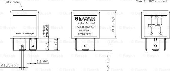 BOSCH 0 332 204 202 - Relej, glavna struja www.molydon.hr