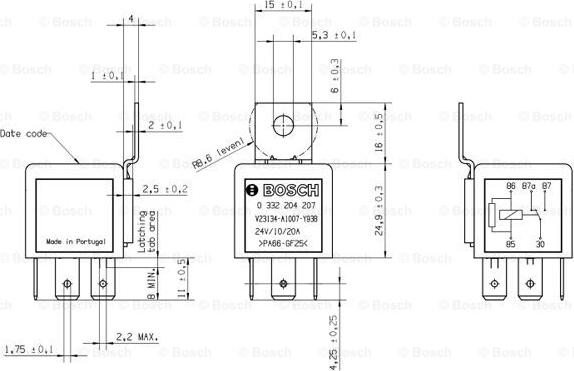 BOSCH 0 332 204 207 - Relej, glavna struja www.molydon.hr