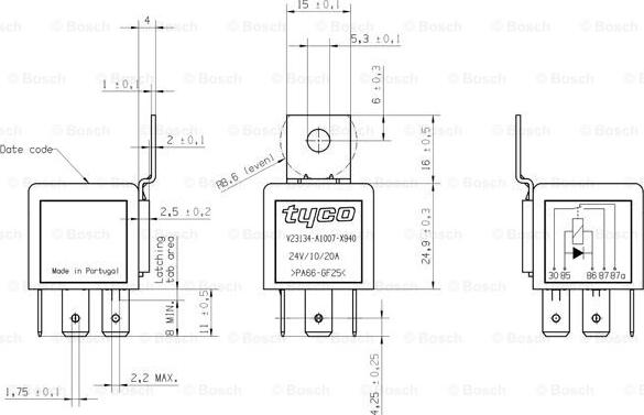 BOSCH 0 332 204 212 - Relej, glavna struja www.molydon.hr