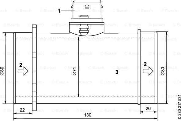 BOSCH 0 280 218 087 - Mjerač zapremine zraka www.molydon.hr