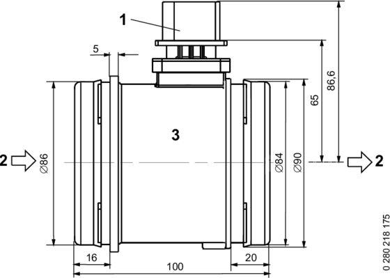 BOSCH 0 280 218 175 - Mjerač zapremine zraka www.molydon.hr