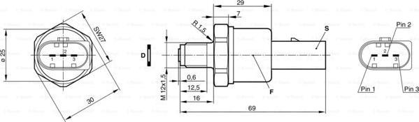 BOSCH 0 281 002 238 - Senzor, pritisak goriva www.molydon.hr