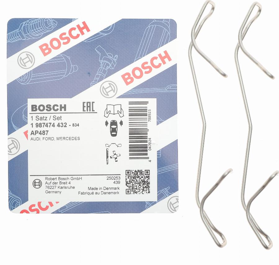 BOSCH 1 987 474 432 - Komplet pribora, Pločica disk kočnice www.molydon.hr