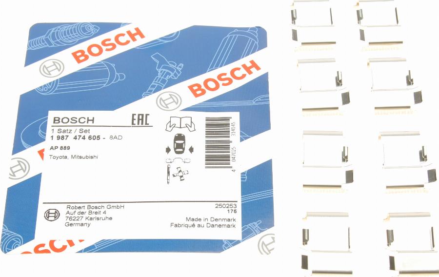 BOSCH 1 987 474 605 - Komplet pribora, Pločica disk kočnice www.molydon.hr