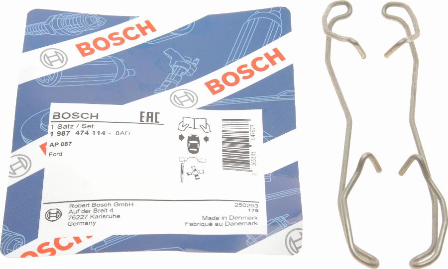 BOSCH 1 987 474 114 - Komplet pribora, Pločica disk kočnice www.molydon.hr