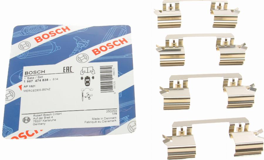 BOSCH 1 987 474 838 - Komplet pribora, Pločica disk kočnice www.molydon.hr