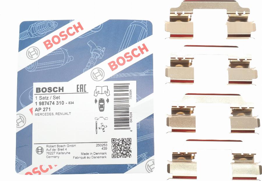 BOSCH 1 987 474 310 - Komplet pribora, Pločica disk kočnice www.molydon.hr