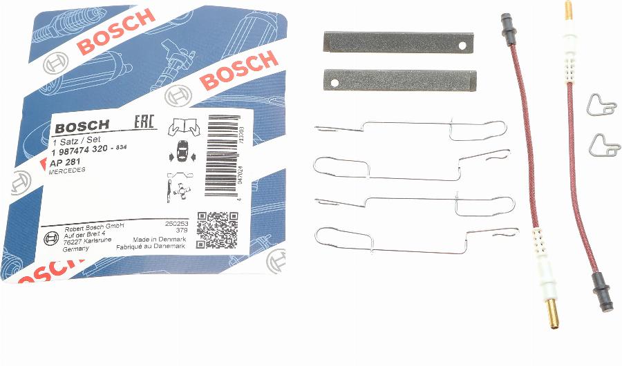 BOSCH 1 987 474 320 - Komplet pribora, Pločica disk kočnice www.molydon.hr