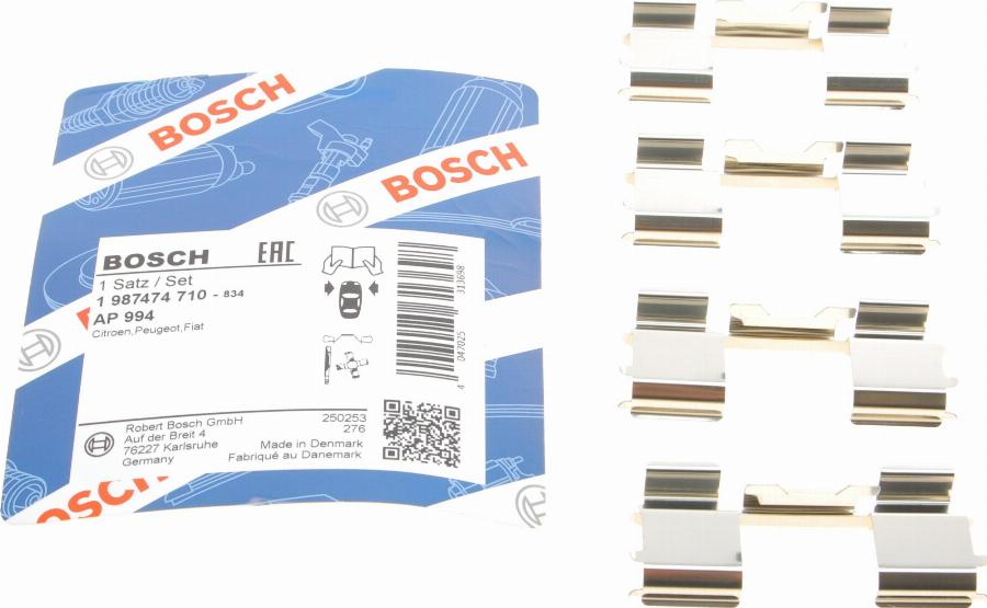 BOSCH 1 987 474 710 - Komplet pribora, Pločica disk kočnice www.molydon.hr