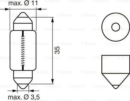 BOSCH 1 987 302 211 - Žarulja, svjetlo za registarsku tablicu www.molydon.hr