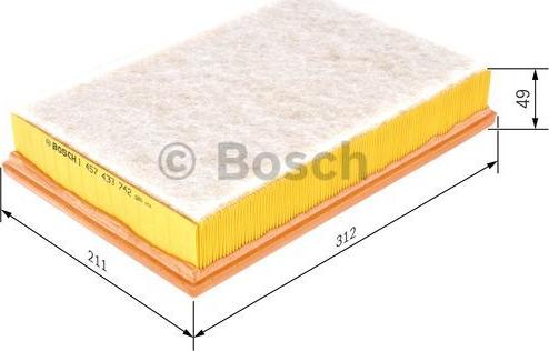 BOSCH 1 457 433 742 - Filter za zrak www.molydon.hr