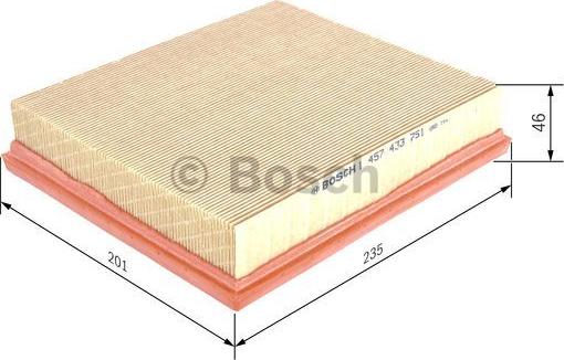 BOSCH 1 457 433 751 - Filter za zrak www.molydon.hr