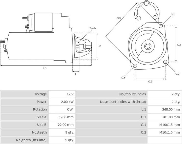 BOSCH 1109202 - Starter www.molydon.hr