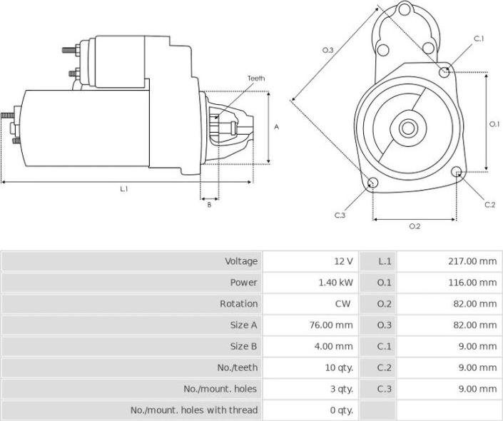 BOSCH 1108420 - Starter www.molydon.hr