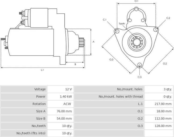 BOSCH 1122400 - Starter www.molydon.hr