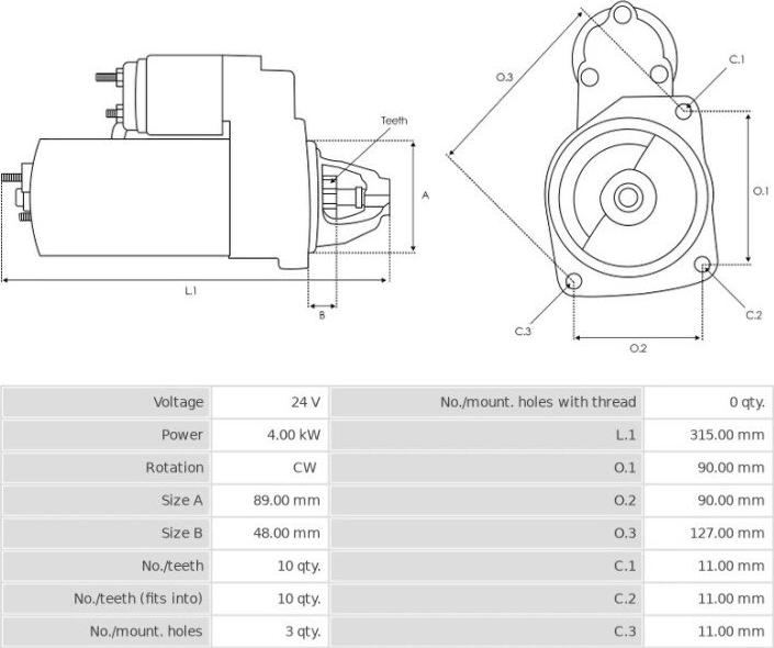 BOSCH 1231039 - Starter www.molydon.hr