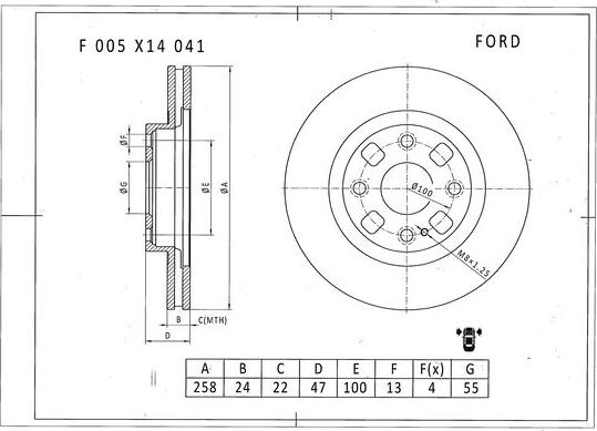 BOSCH F 005 X14 041 - Kočioni disk www.molydon.hr