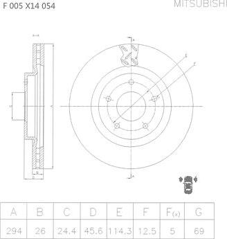 BOSCH F 005 X14 054 - Kočioni disk www.molydon.hr