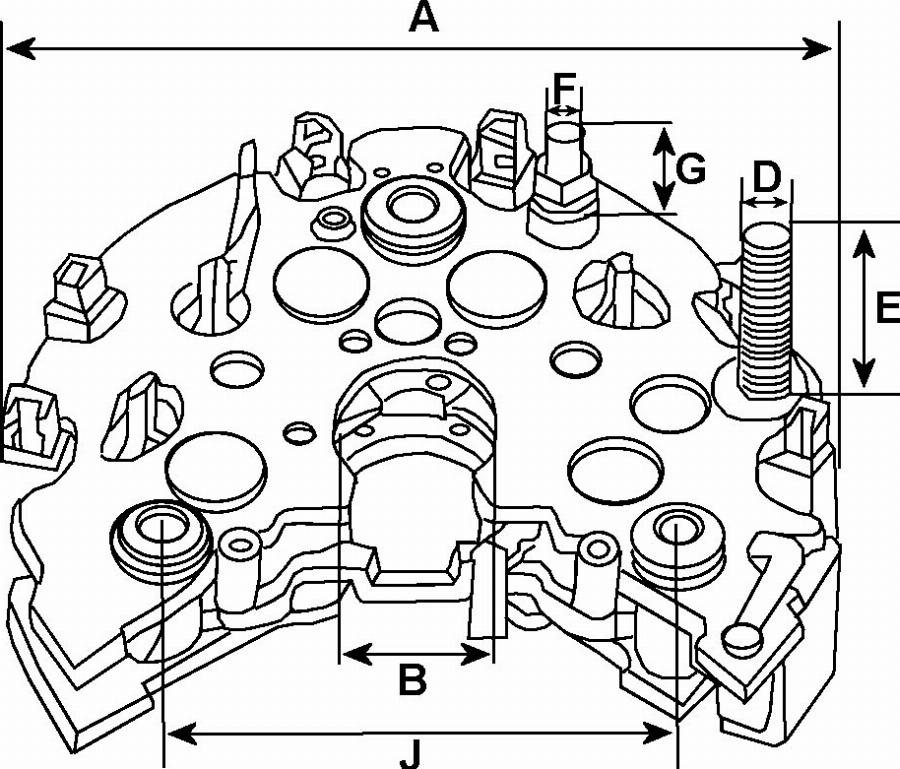 BOSCH F 032 137 333 - Ispravljac, alternator www.molydon.hr