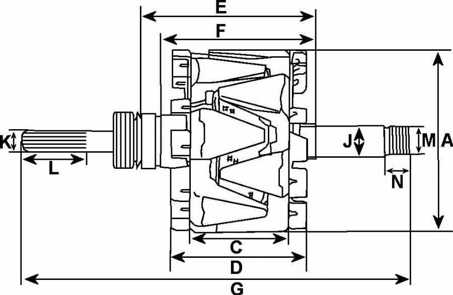 BOSCH F 032 137 335 - Rotor, alternator www.molydon.hr