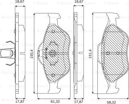 BOSCH F 03A 050 000 - Komplet Pločica, disk-kočnica www.molydon.hr