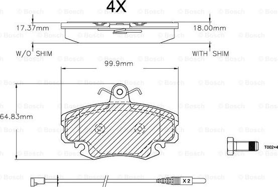 BOSCH F 03A 150 016 - Komplet Pločica, disk-kočnica www.molydon.hr