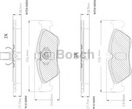 BOSCH F 03A 150 010 - Komplet Pločica, disk-kočnica www.molydon.hr