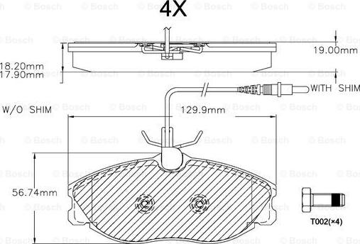 BOSCH F 03A 150 026 - Komplet Pločica, disk-kočnica www.molydon.hr