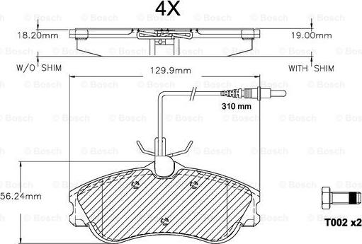 BOSCH F 03A 150 022 - Komplet Pločica, disk-kočnica www.molydon.hr