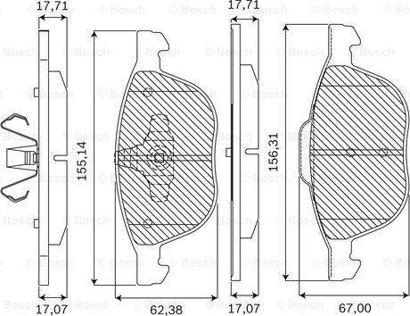 BOSCH F 03B 050 123 - Komplet Pločica, disk-kočnica www.molydon.hr