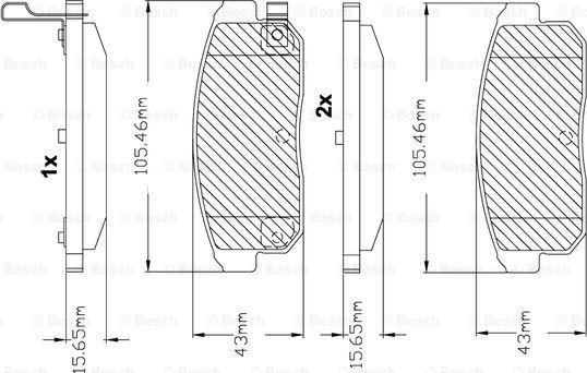 BOSCH F 03B 150 097 - Komplet Pločica, disk-kočnica www.molydon.hr