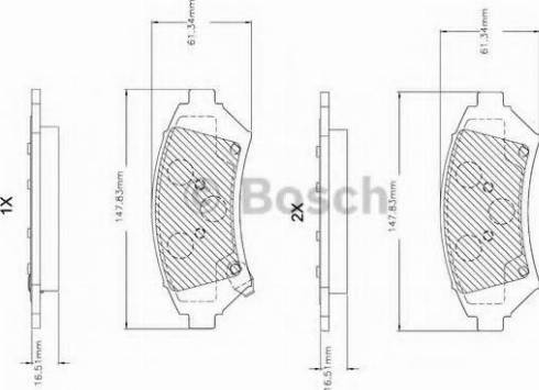 BOSCH F 03B 150 046 - Komplet Pločica, disk-kočnica www.molydon.hr