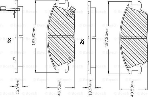 BOSCH F 03B 150 007 - Komplet Pločica, disk-kočnica www.molydon.hr