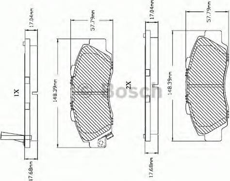 BOSCH F 03B 150 016 - Komplet Pločica, disk-kočnica www.molydon.hr