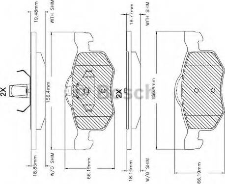 BOSCH F 03B 150 080 - Komplet Pločica, disk-kočnica www.molydon.hr