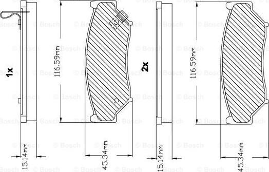 BOSCH F 03B 150 021 - Komplet Pločica, disk-kočnica www.molydon.hr