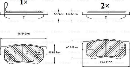 BOSCH F 03B 150 070 - Komplet Pločica, disk-kočnica www.molydon.hr