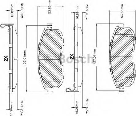 BOSCH F 03B 150 071 - Komplet Pločica, disk-kočnica www.molydon.hr