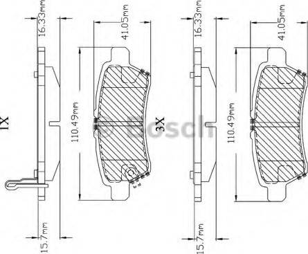 BOSCH F 03B 150 153 - Komplet Pločica, disk-kočnica www.molydon.hr